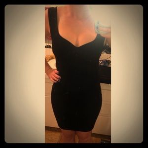 Count On It Black Sleeveless Bodycon Dress